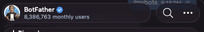 BotFather's name at the top of the chat