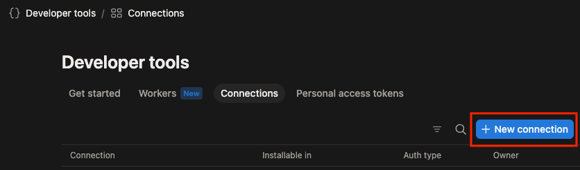Developer tools panel in Notion